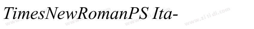TimesNewRomanPS Ita字体转换